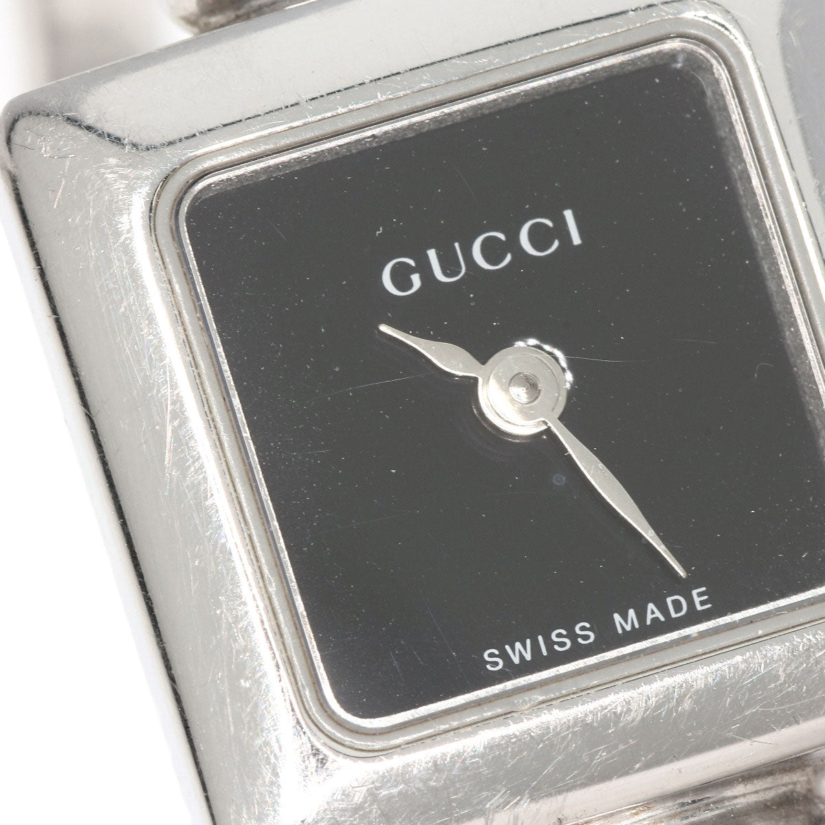 GUCCI Watches Quartz 1900L Stainless Steel Silver Square face black dial