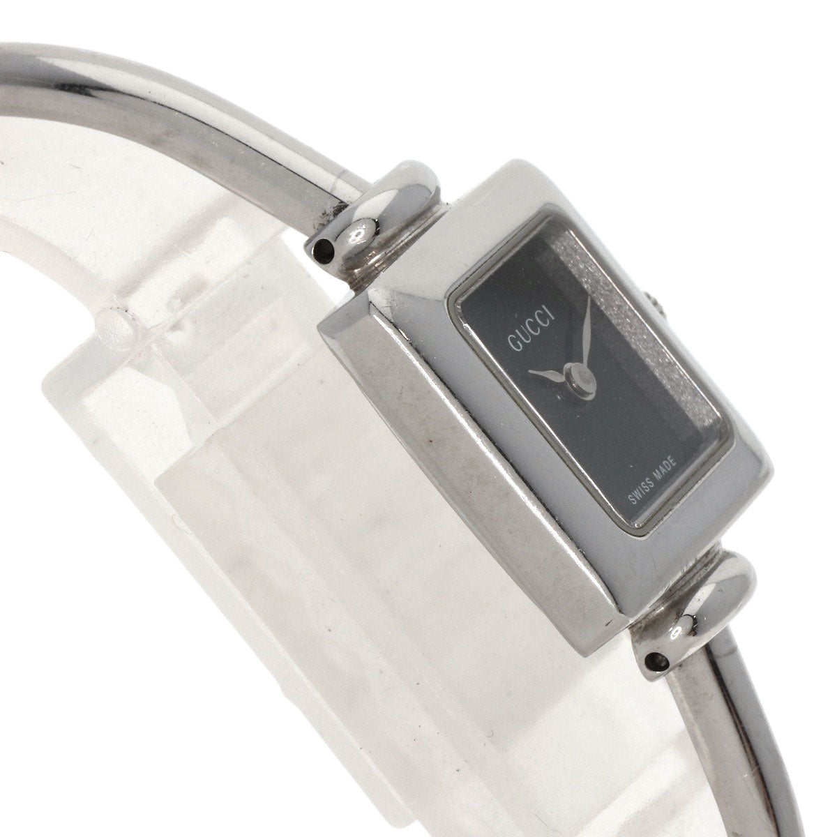 GUCCI Watches Quartz 1900L Stainless Steel Silver Square face black dial