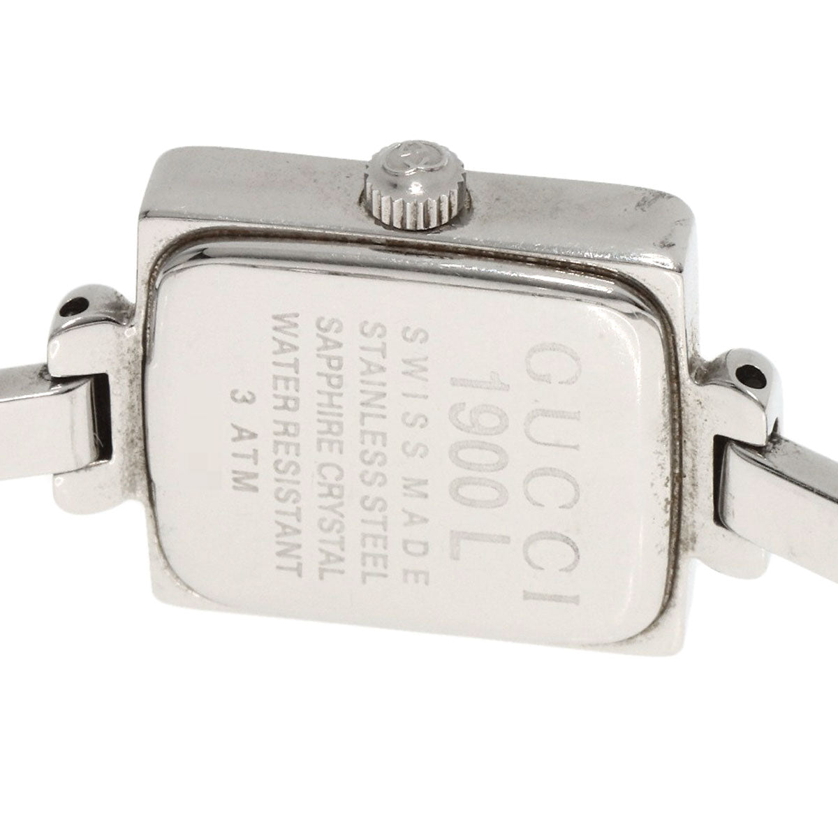 GUCCI Watches Quartz 1900L Stainless Steel Silver Square face black dial