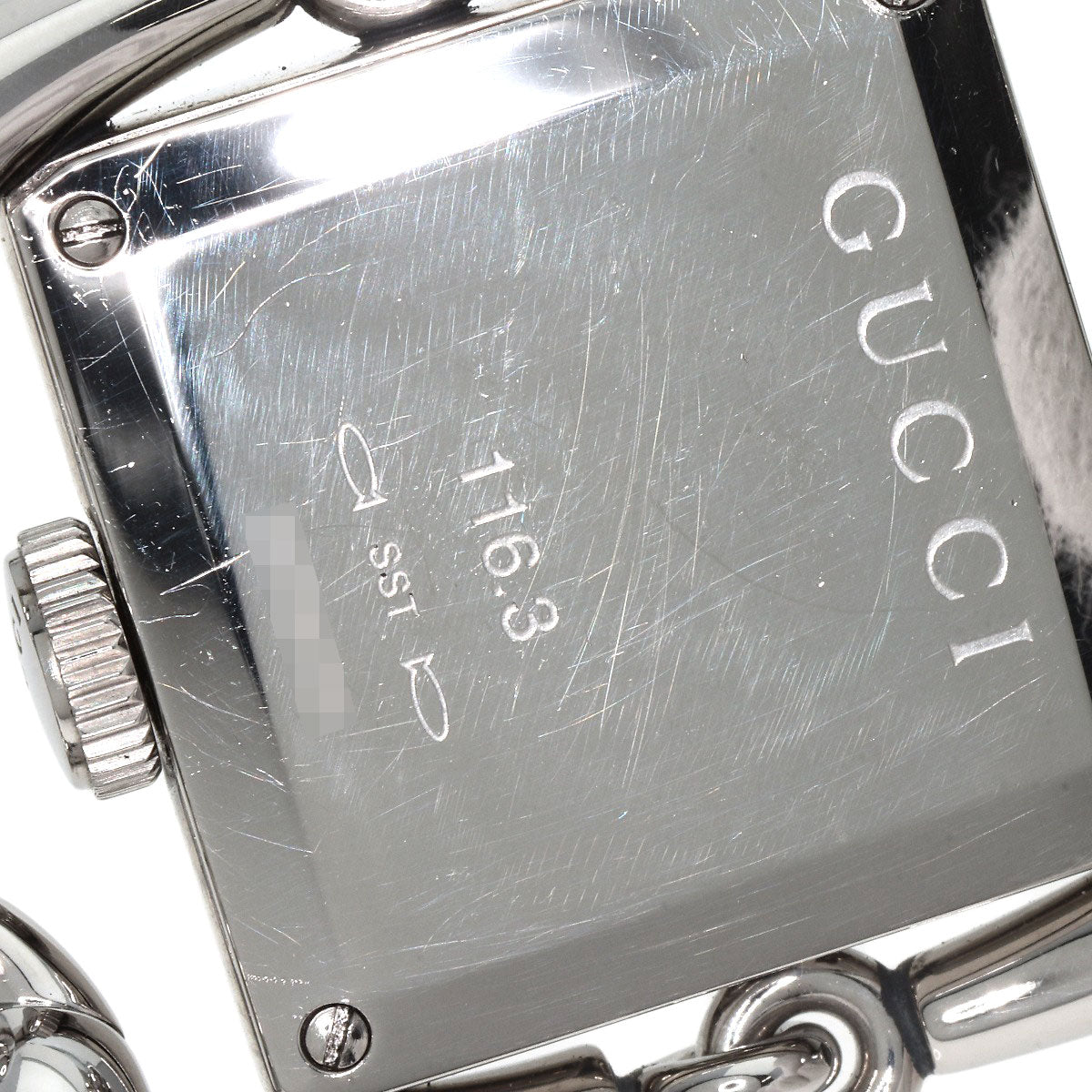GUCCI Watches Quartz 116.3 Stainless Steel , Stainless Steel Silver Signoria White shell dial Women Used