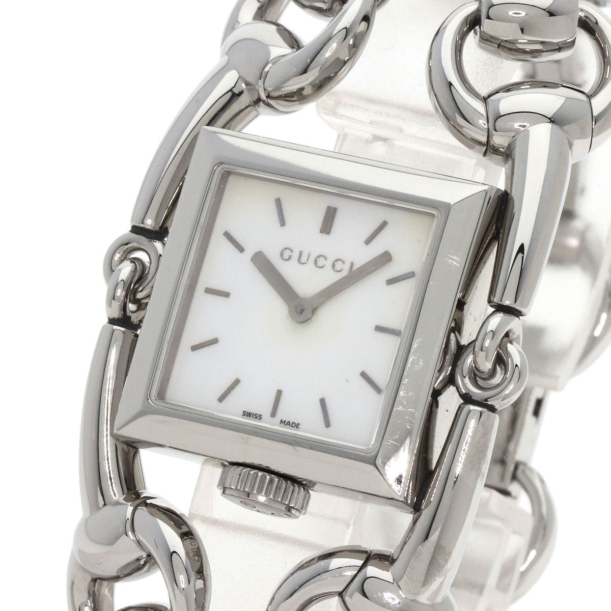 GUCCI Watches Quartz 116.3 Stainless Steel , Stainless Steel Silver Signoria White shell dial Women Used