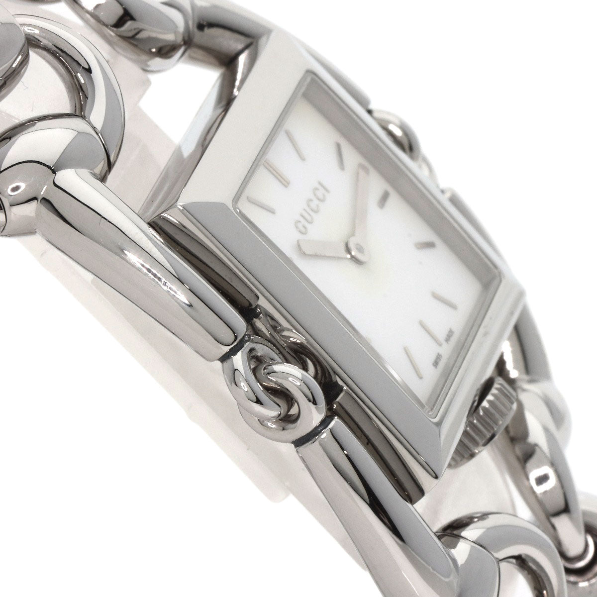GUCCI Watches Quartz 116.3 Stainless Steel , Stainless Steel Silver Signoria White shell dial Women Used