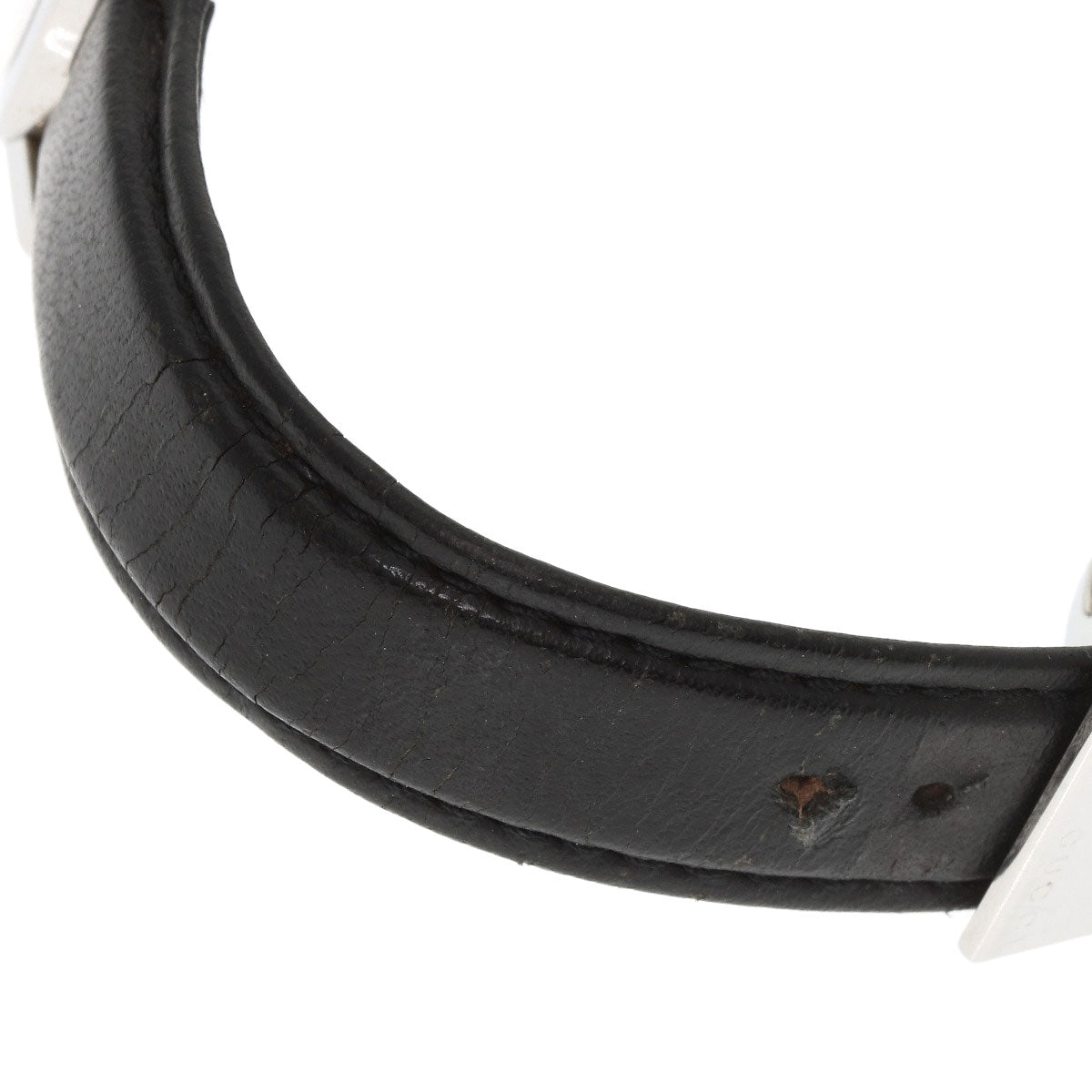 GUCCI Watches Quartz 5200L.1 Stainless Steel, Leather Silver Round face black dial Women Used