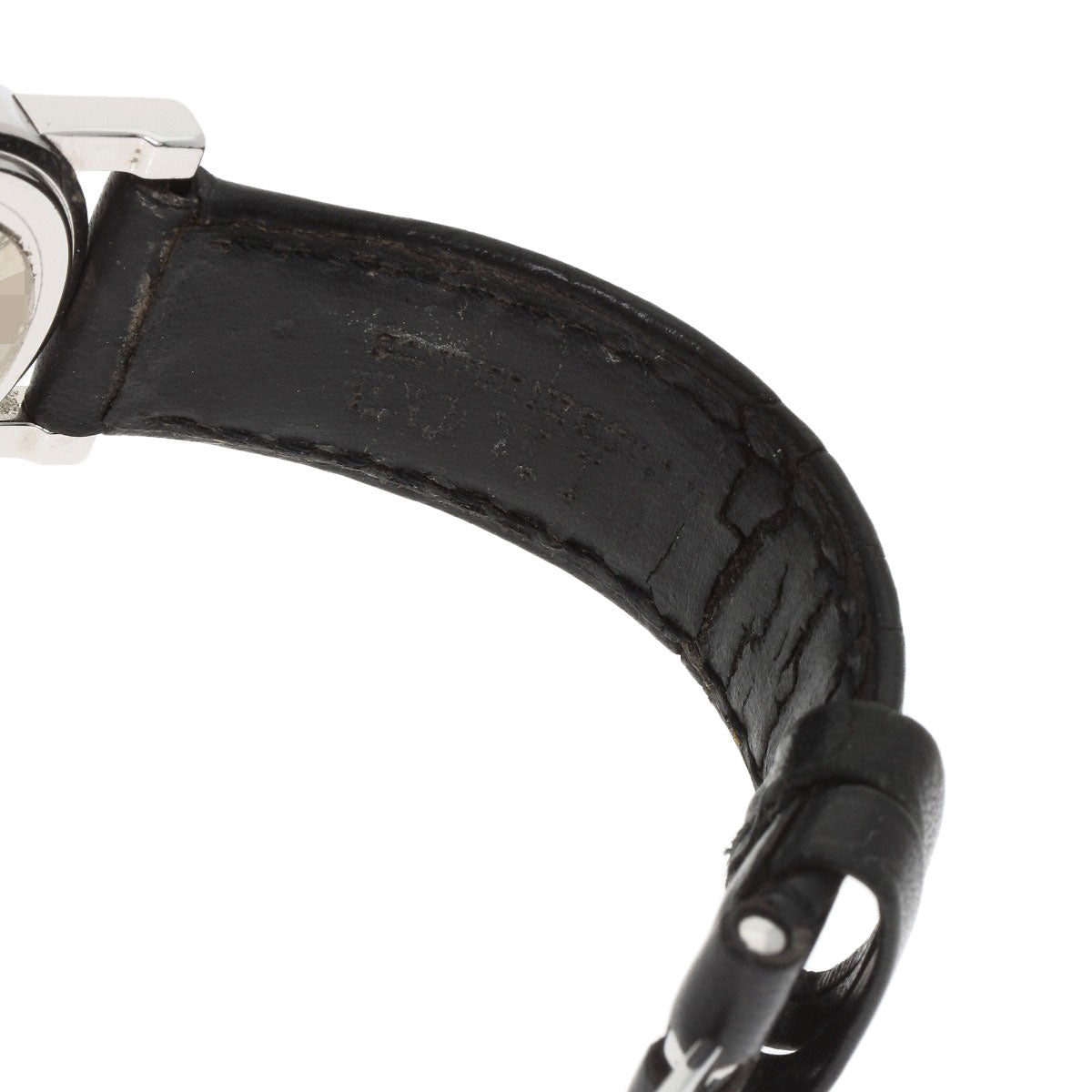 GUCCI Watches Quartz 5200L.1 Stainless Steel, Leather Silver Round face black dial Women Used