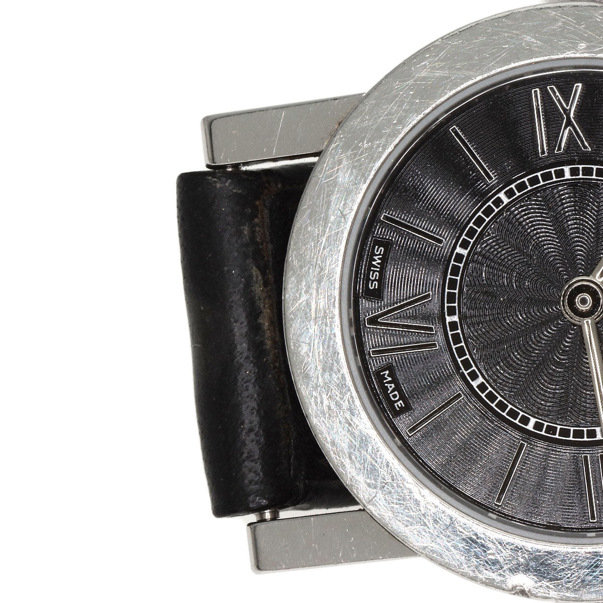 GUCCI Watches Quartz 5200L.1 Stainless Steel, Leather Silver Round face black dial Women Used
