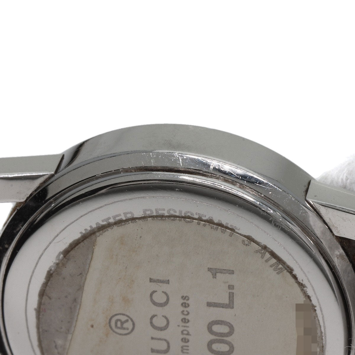GUCCI Watches Quartz 5200L.1 Stainless Steel, Leather Silver Round face black dial Women Used
