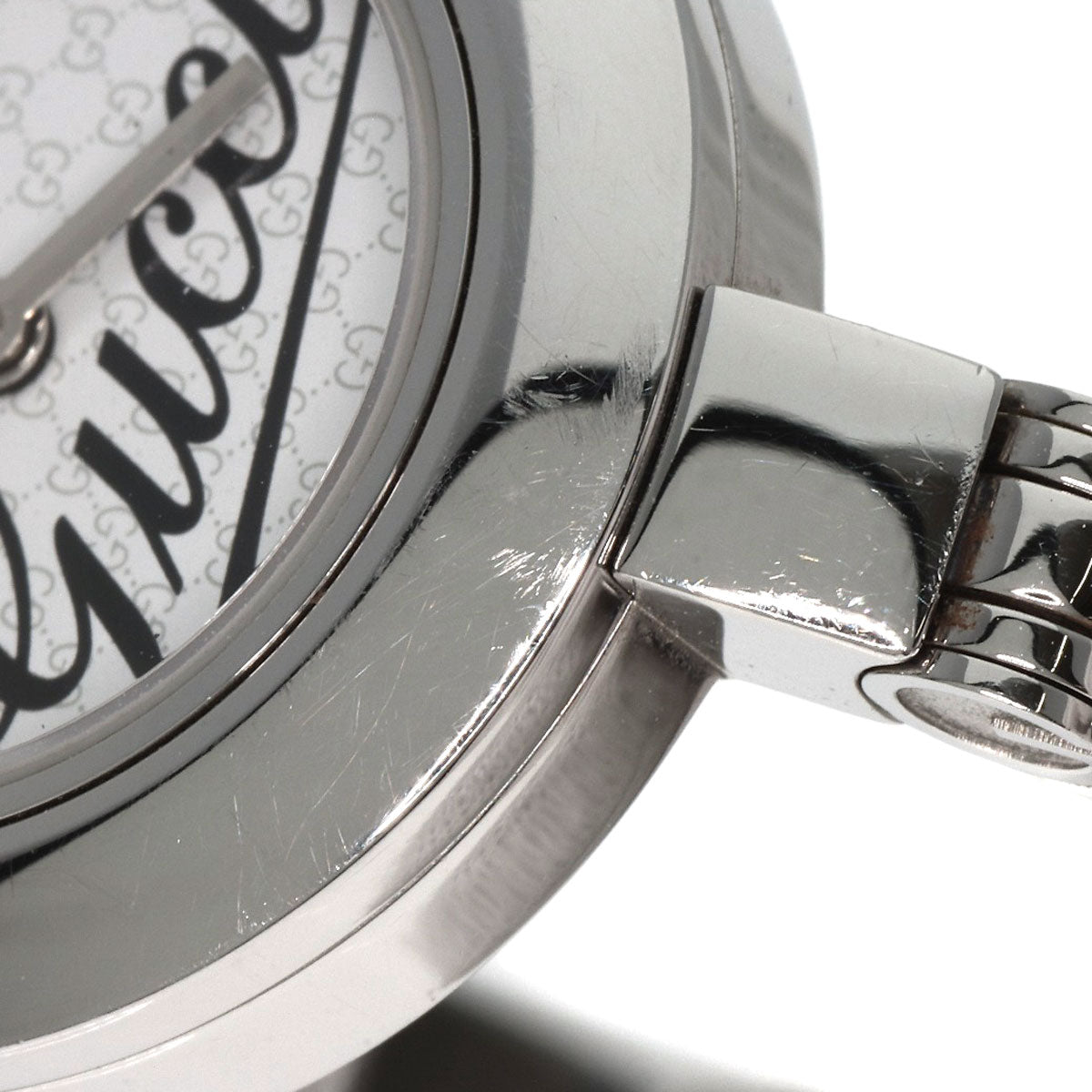 GUCCI Watches Quartz 105 Stainless Steel Silver Round face white dial