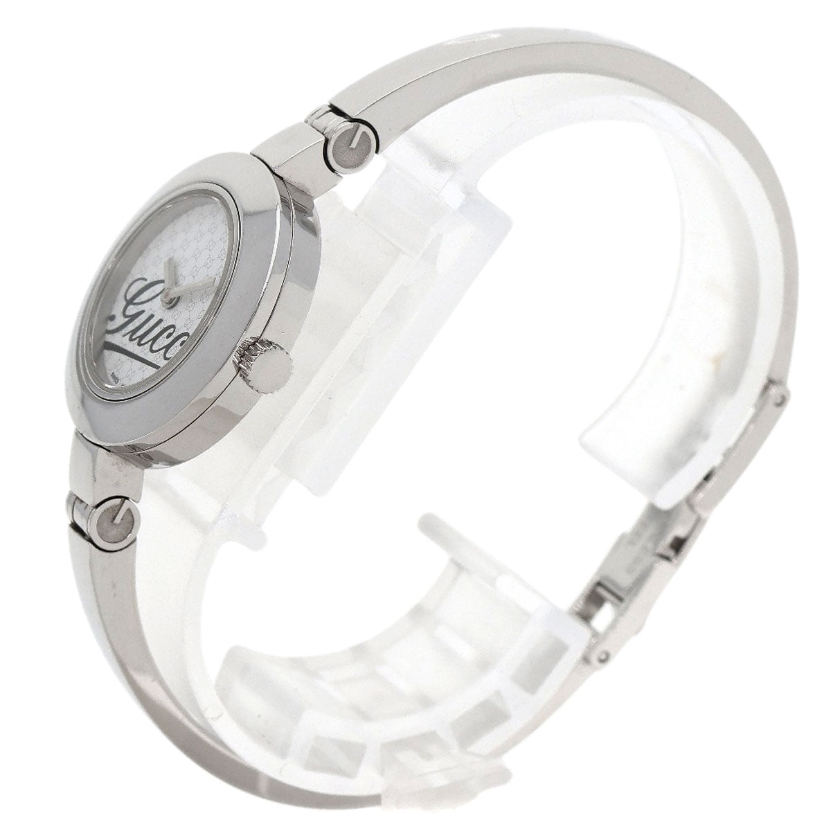 GUCCI Watches Quartz 105 Stainless Steel Silver Round face white dial