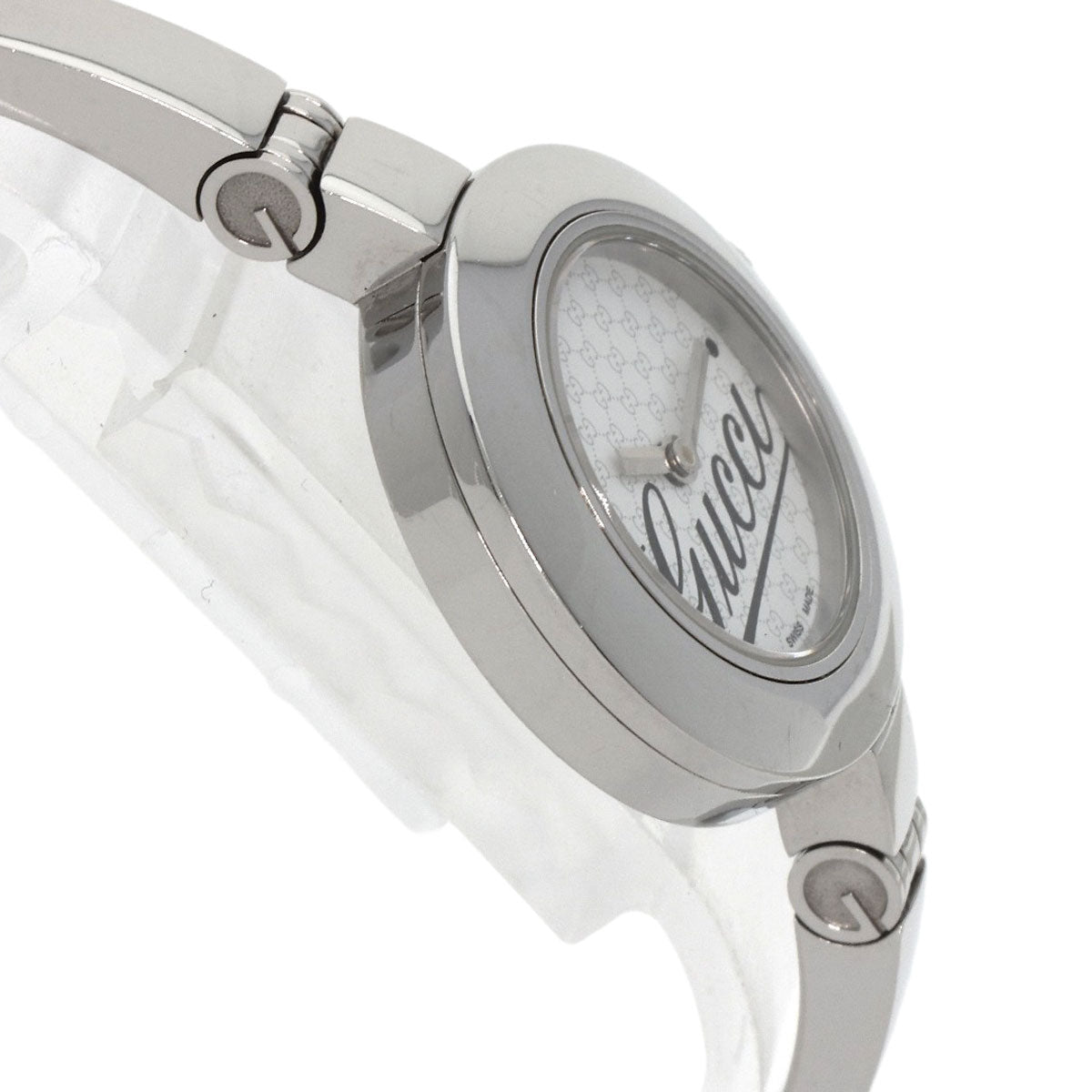 GUCCI Watches Quartz 105 Stainless Steel Silver Round face white dial