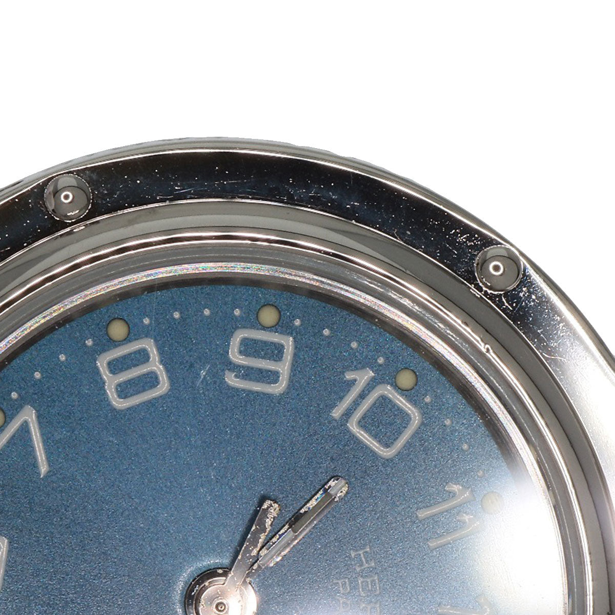 HERMES Watches Quartz CL4.210 Stainless Steel , Stainless Steel Silver Clipper blue dial Women Used