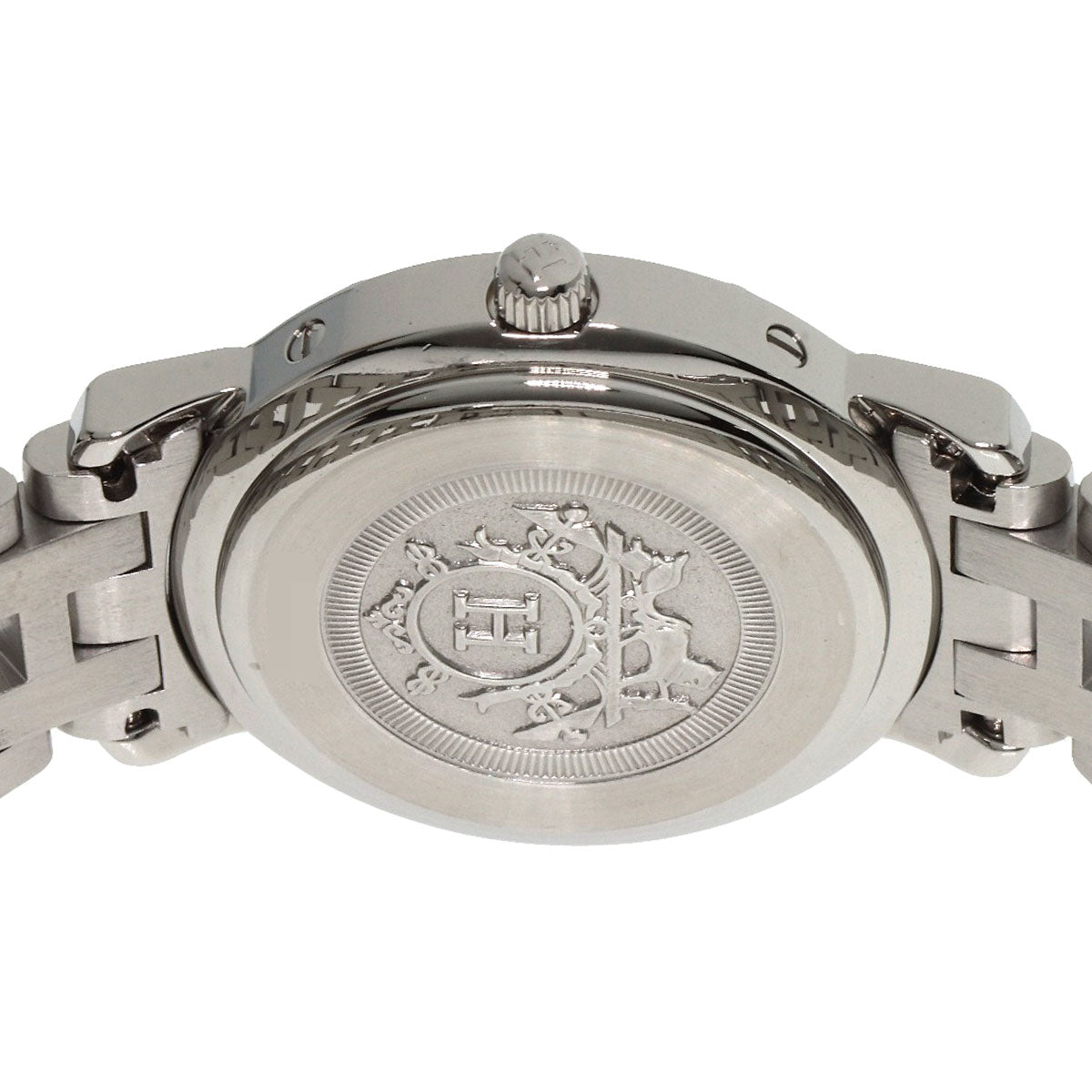 HERMES Watches Quartz CL4.210 Stainless Steel , Stainless Steel Silver Clipper blue dial Women Used