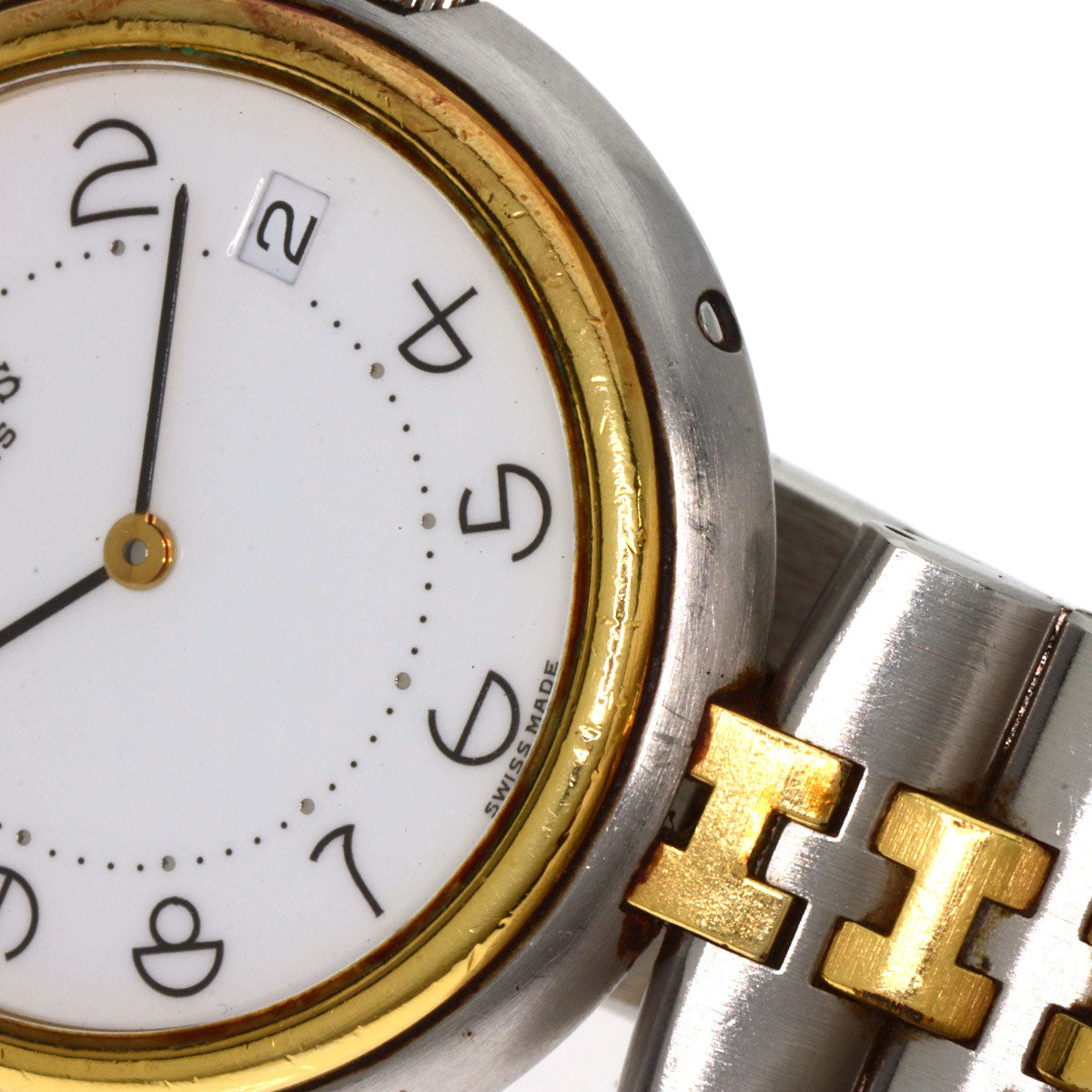 HERMES Watches Quartz Stainless Steel , SSxGP gold profile white dial mens Used
