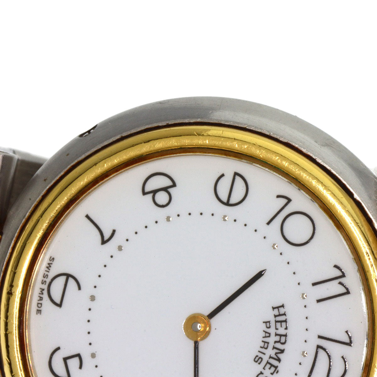 HERMES Watches Quartz Stainless Steel , SSxGP gold profile white dial mens Used