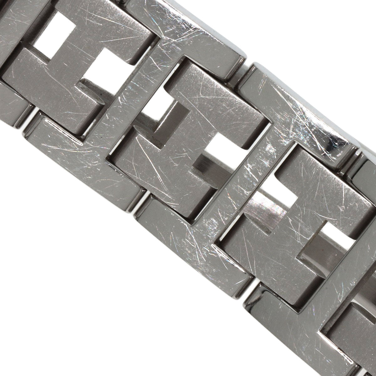 HERMES Watches Quartz CO1.510 Stainless Steel , Stainless Steel Silver Clipper oval black dial Women Used