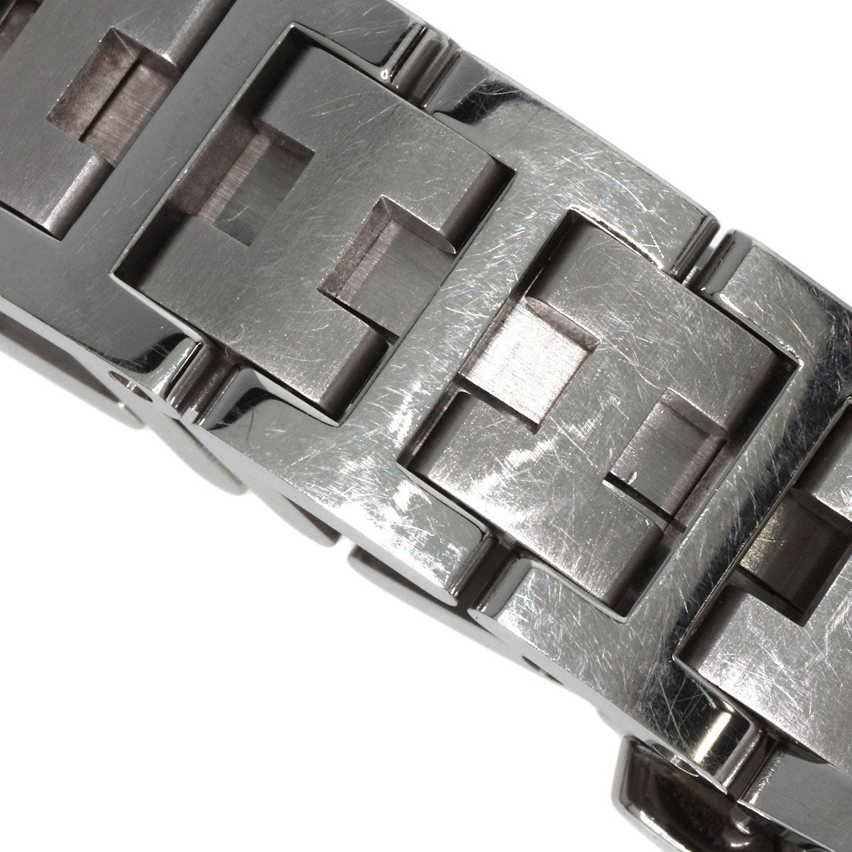 HERMES Watches Quartz CO1.510 Stainless Steel , Stainless Steel Silver Clipper oval black dial Women Used