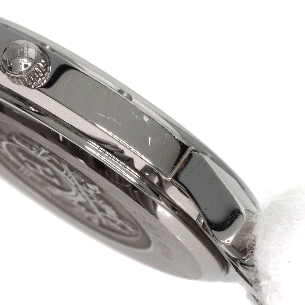 HERMES Watches Quartz CO1.510 Stainless Steel , Stainless Steel Silver Clipper oval black dial Women Used