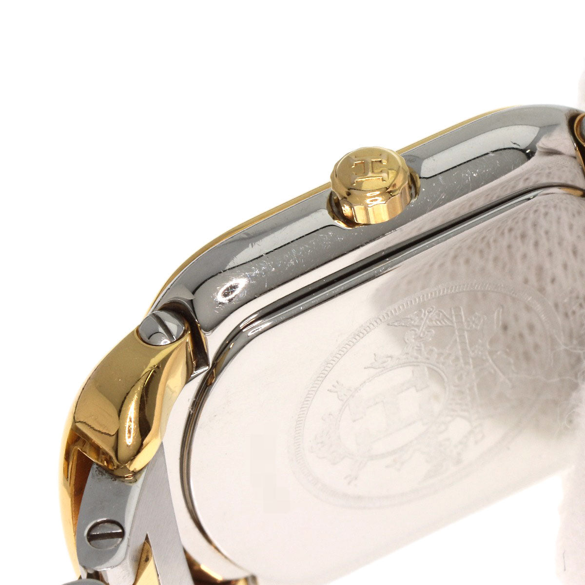 HERMES Watches Quartz RA1.240 Stainless Steel , SSxGP gold Rally white dial Women Used