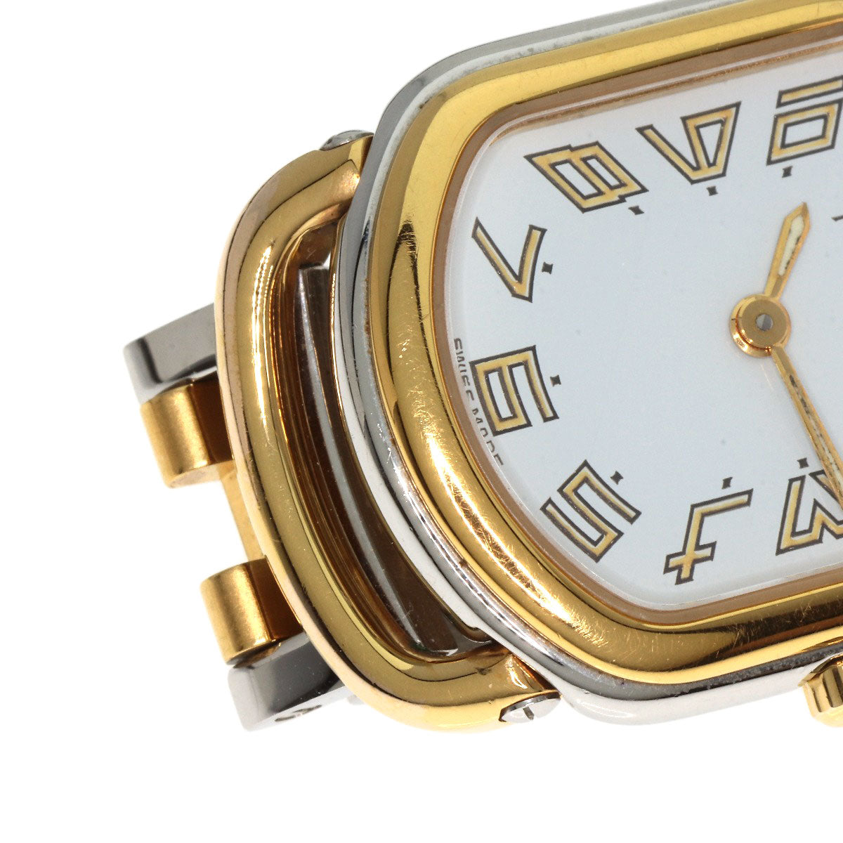 HERMES Watches Quartz RA1.240 Stainless Steel , SSxGP gold Rally white dial Women Used