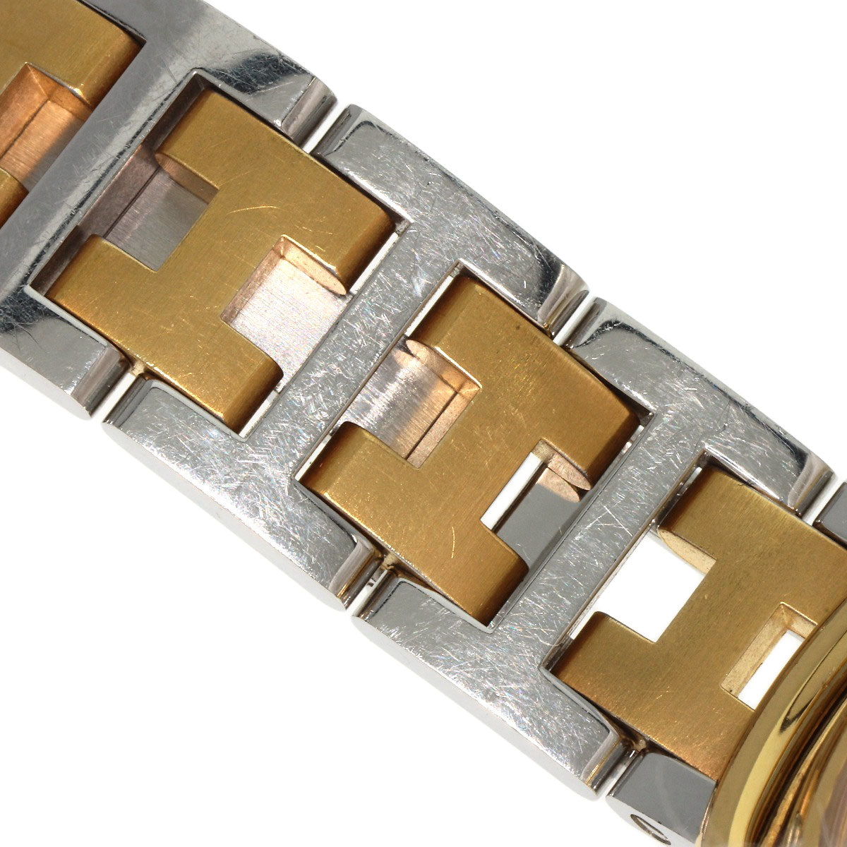 HERMES Watches Quartz RA1.240 Stainless Steel , SSxGP gold Rally white dial Women Used