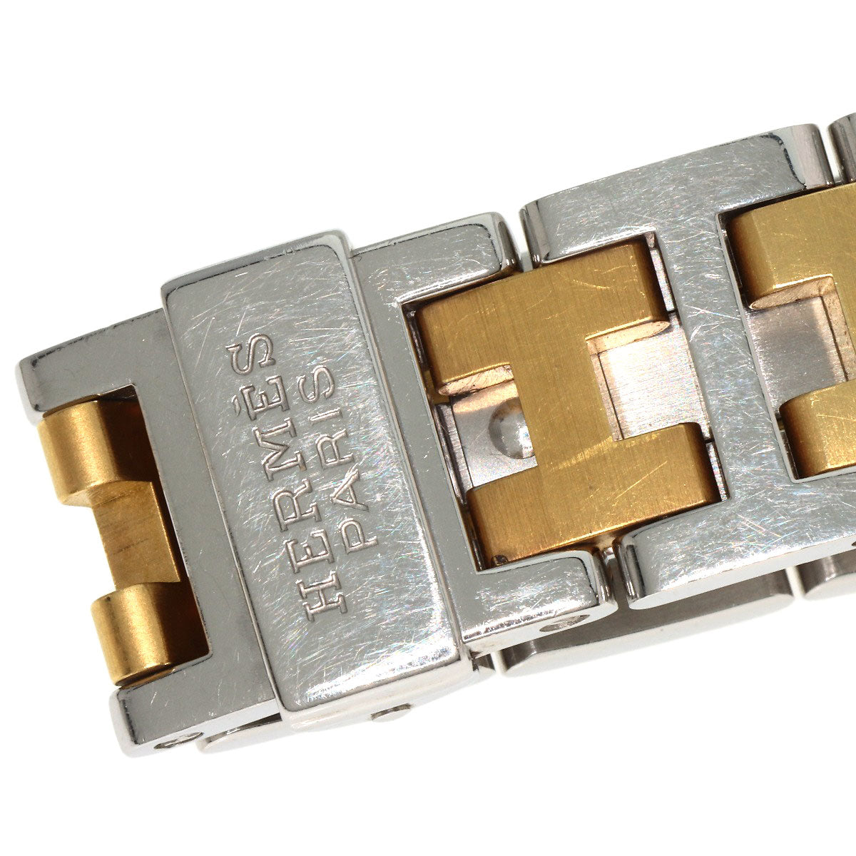 HERMES Watches Quartz RA1.240 Stainless Steel , SSxGP gold Rally white dial Women Used