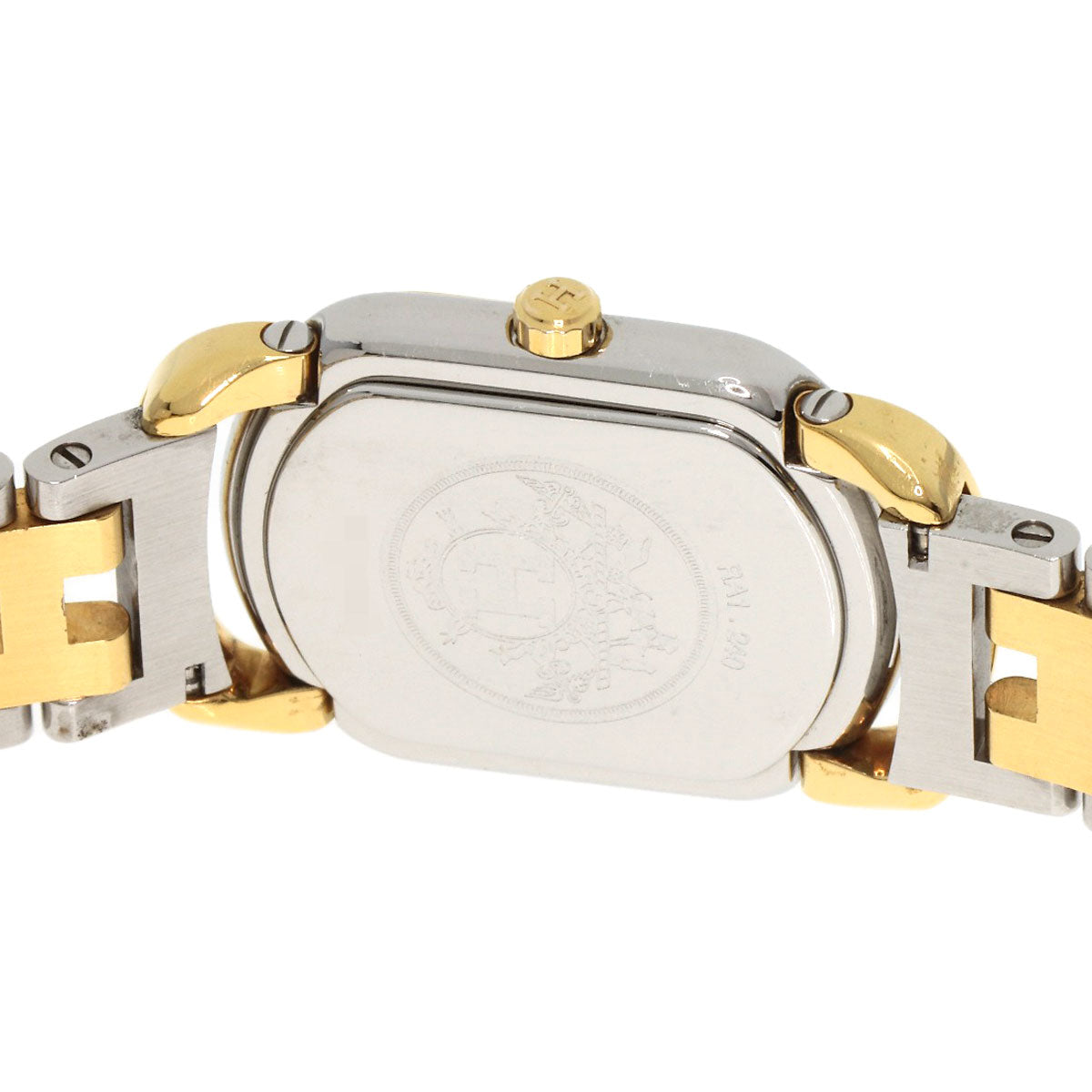 HERMES Watches Quartz RA1.240 Stainless Steel , SSxGP gold Rally white dial Women Used