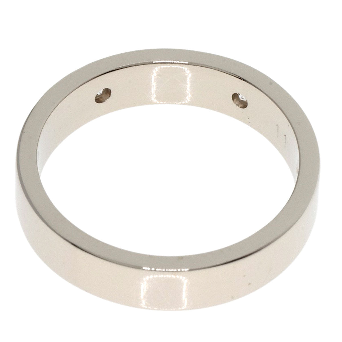 GUCCI Ring K18WG Silver Icon Print 2P Diamond #11