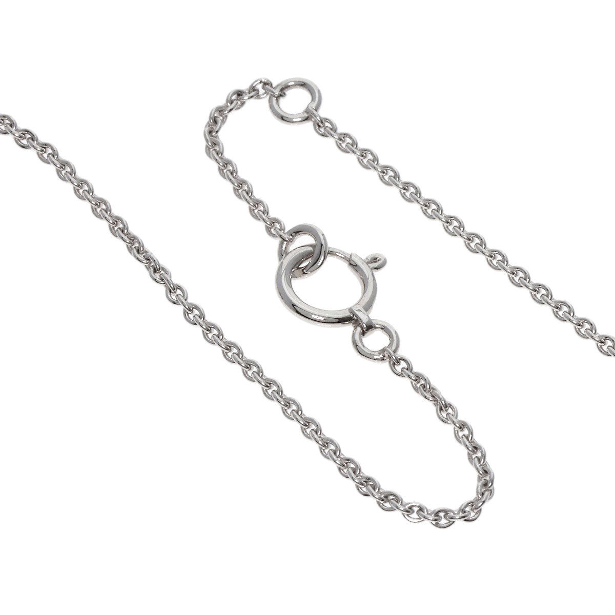 HERMES Necklace K18WG Silver Amulet Birkin Diamond