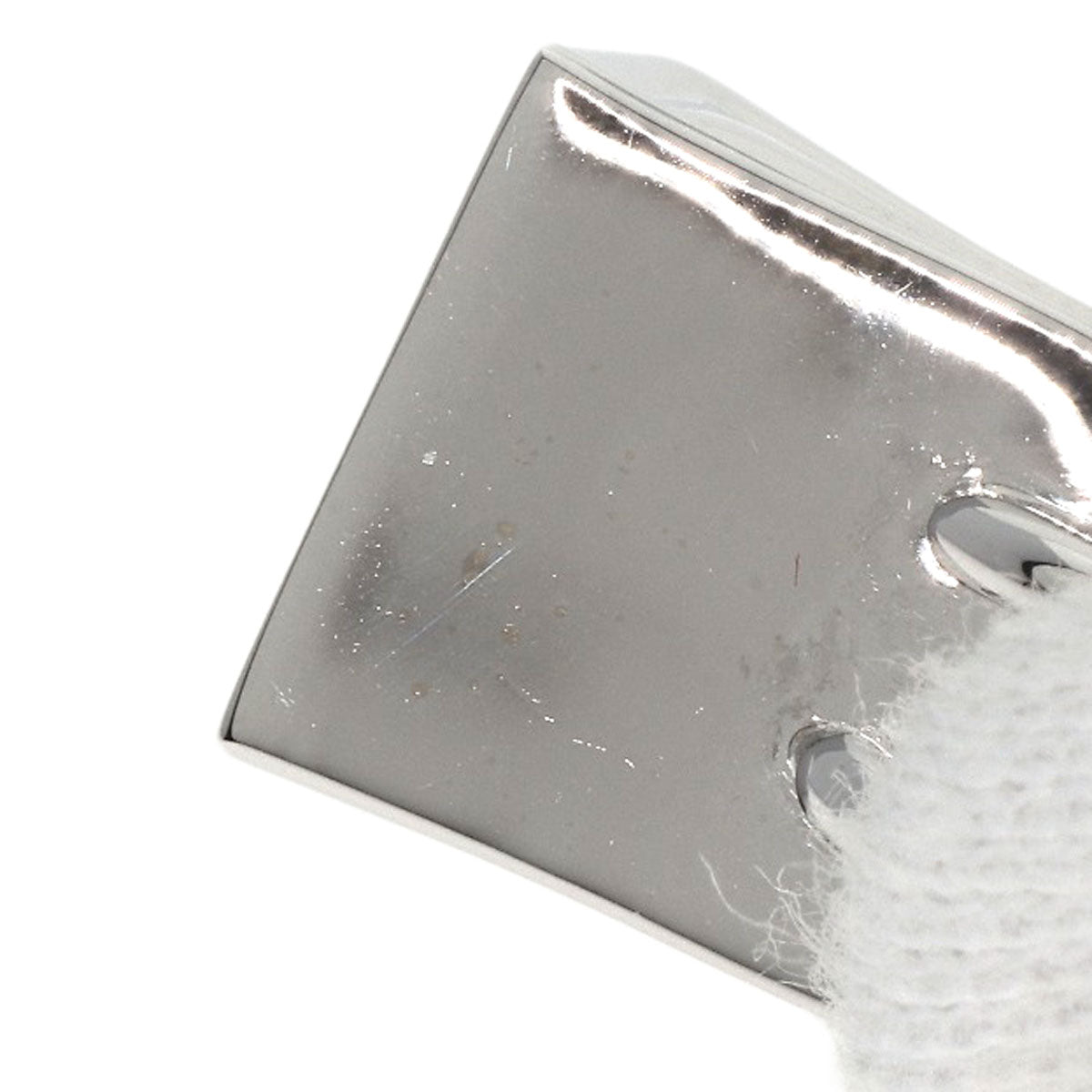 HERMES Necklace K18WG Silver Amulet Birkin Diamond