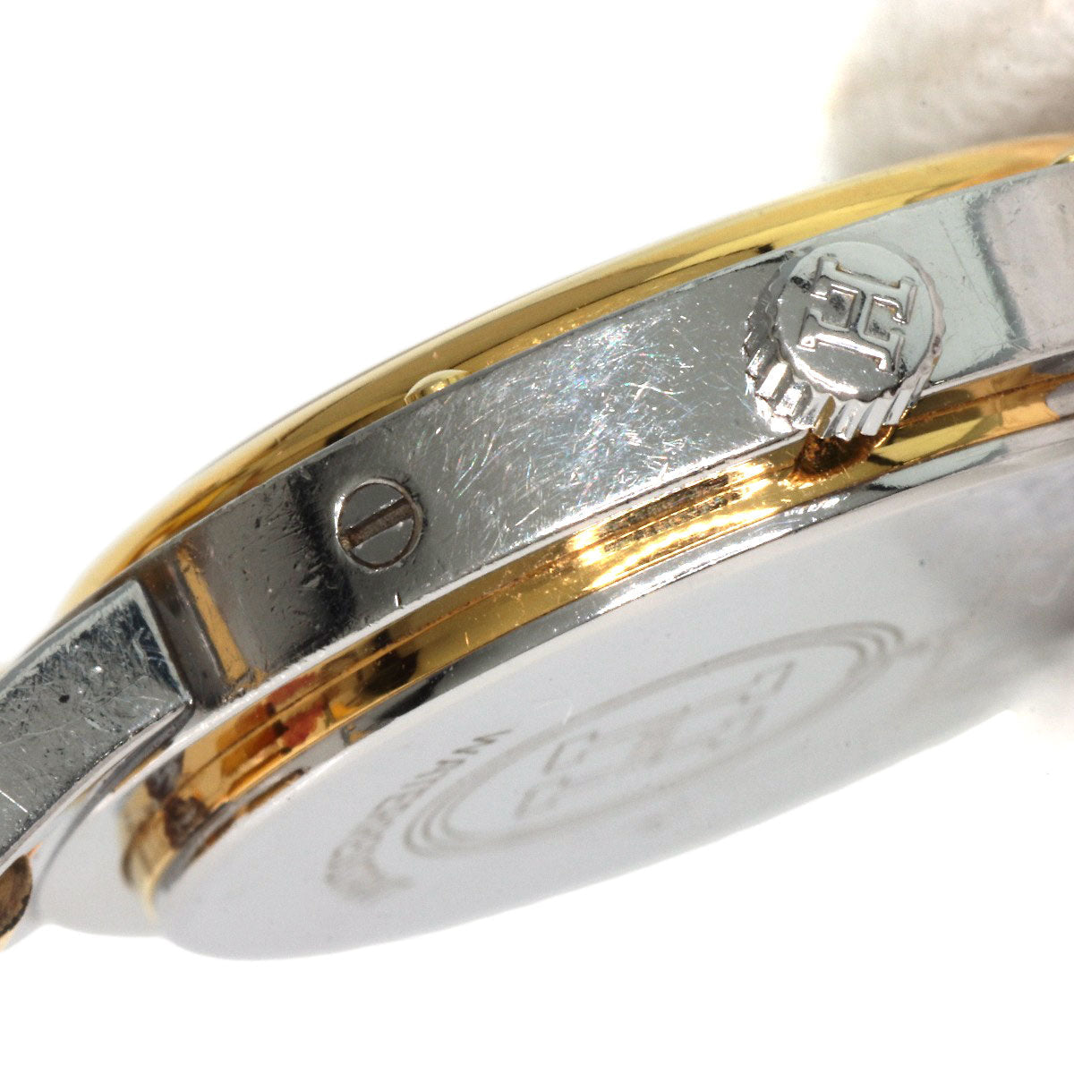 HERMES Watches Quartz Stainless Steel , SSxGP gold Clipper Old Belt Ivory dial Women Used
