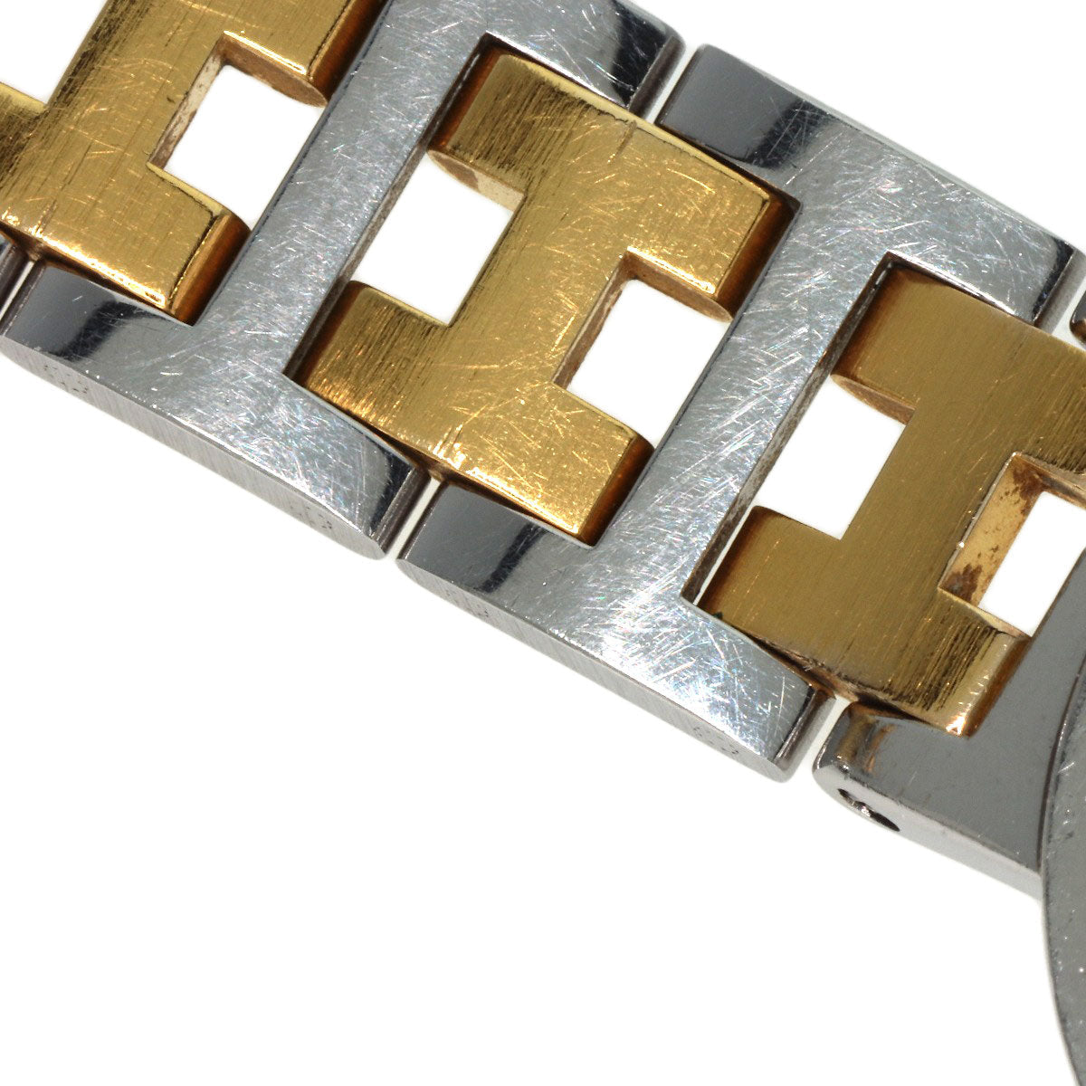 HERMES Watches Quartz Stainless Steel , SSxGP gold Clipper Old Belt Ivory dial Women Used
