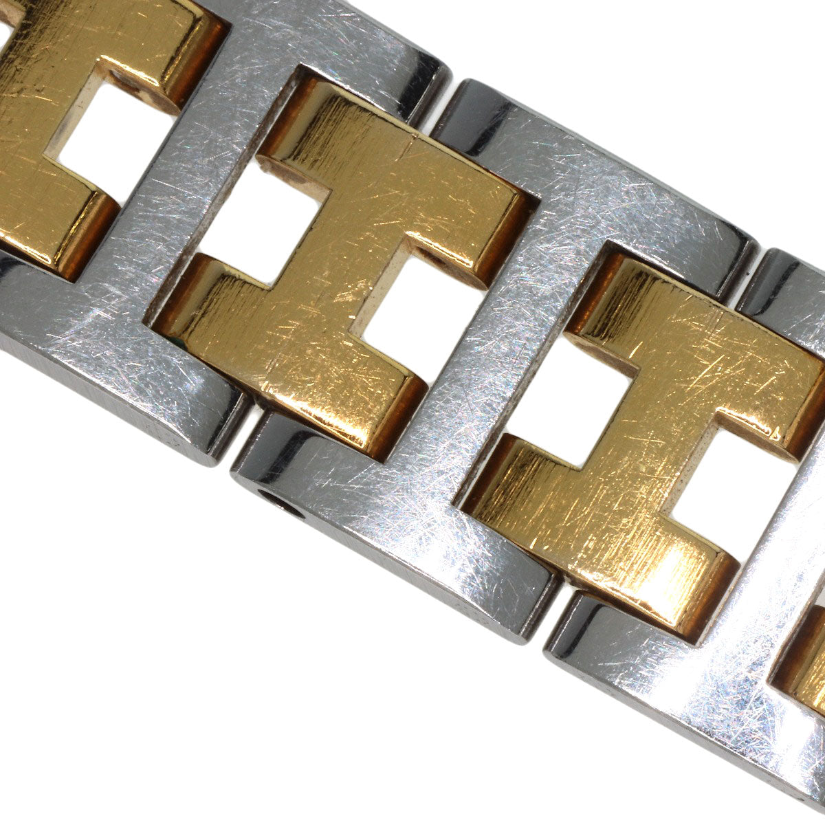 HERMES Watches Quartz Stainless Steel , SSxGP gold Clipper Old Belt Ivory dial Women Used