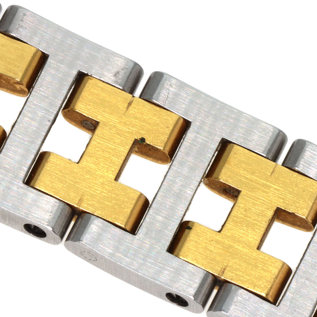 HERMES Watches Quartz Stainless Steel , SSxGP gold Clipper Old Belt Ivory dial Women Used
