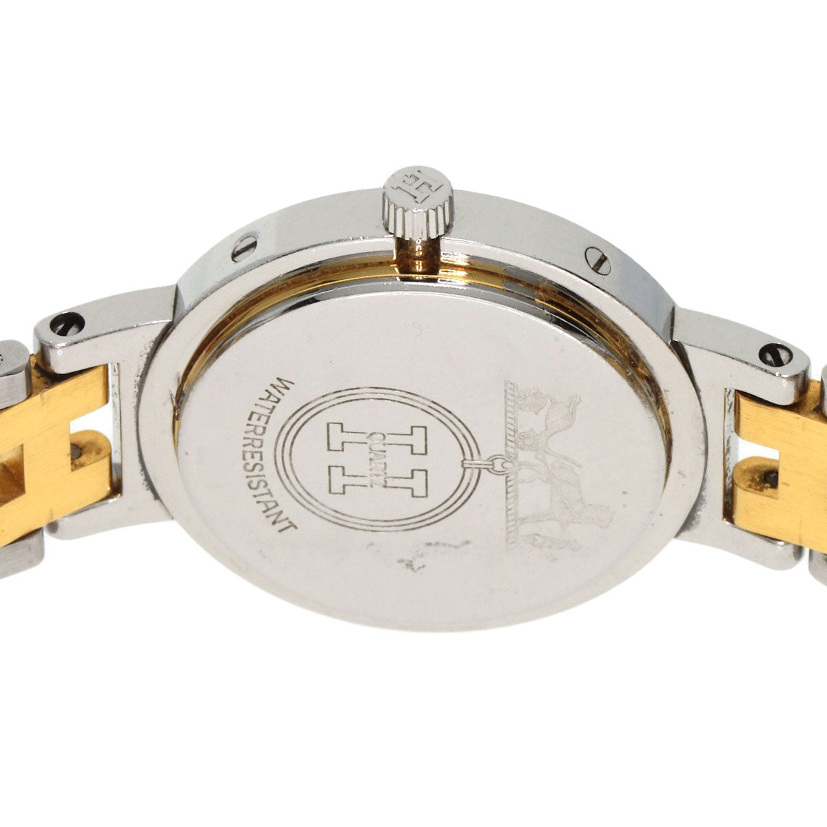 HERMES Watches Quartz Stainless Steel , SSxGP gold Clipper Old Belt Ivory dial Women Used