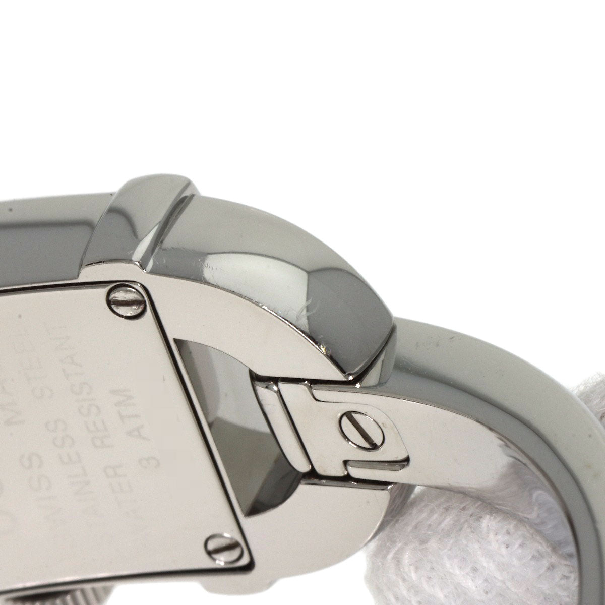 GUCCI Watches Quartz 6800L Stainless Steel , Stainless Steel Silver Square face Orange dial Women Used