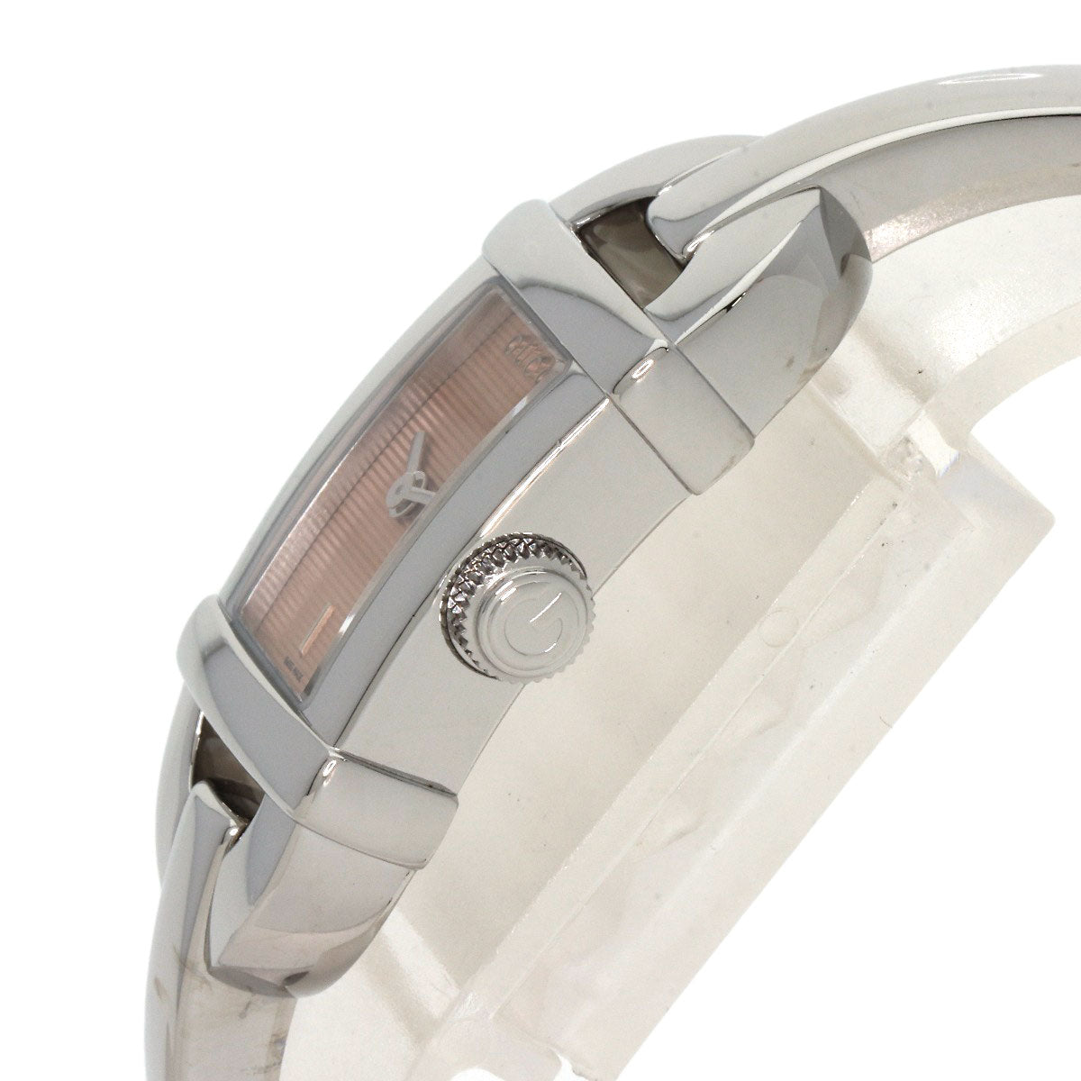 GUCCI Watches Quartz 6800L Stainless Steel , Stainless Steel Silver Square face Orange dial Women Used