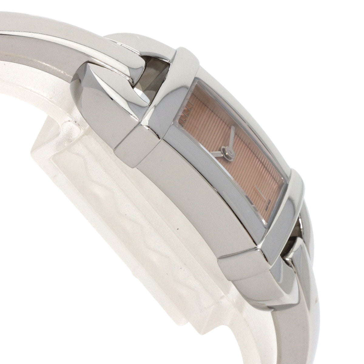 GUCCI Watches Quartz 6800L Stainless Steel , Stainless Steel Silver Square face Orange dial Women Used