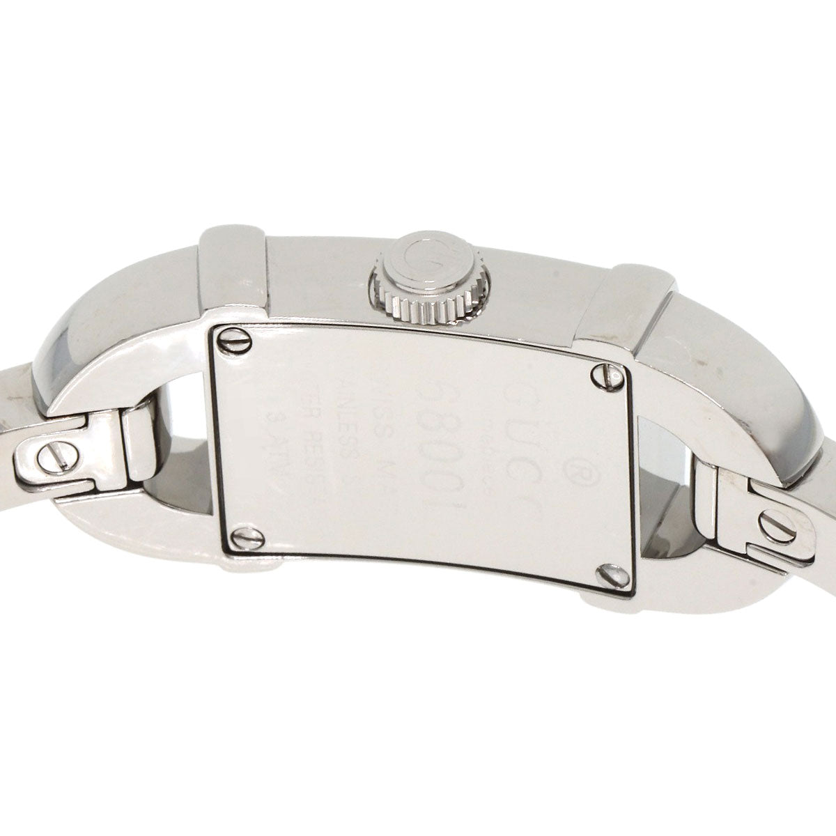 GUCCI Watches Quartz 6800L Stainless Steel , Stainless Steel Silver Square face Orange dial Women Used