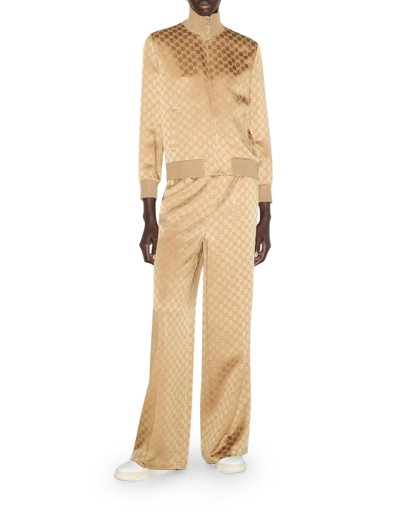 Gucci Women Gg Jacquard Zipped Jacket