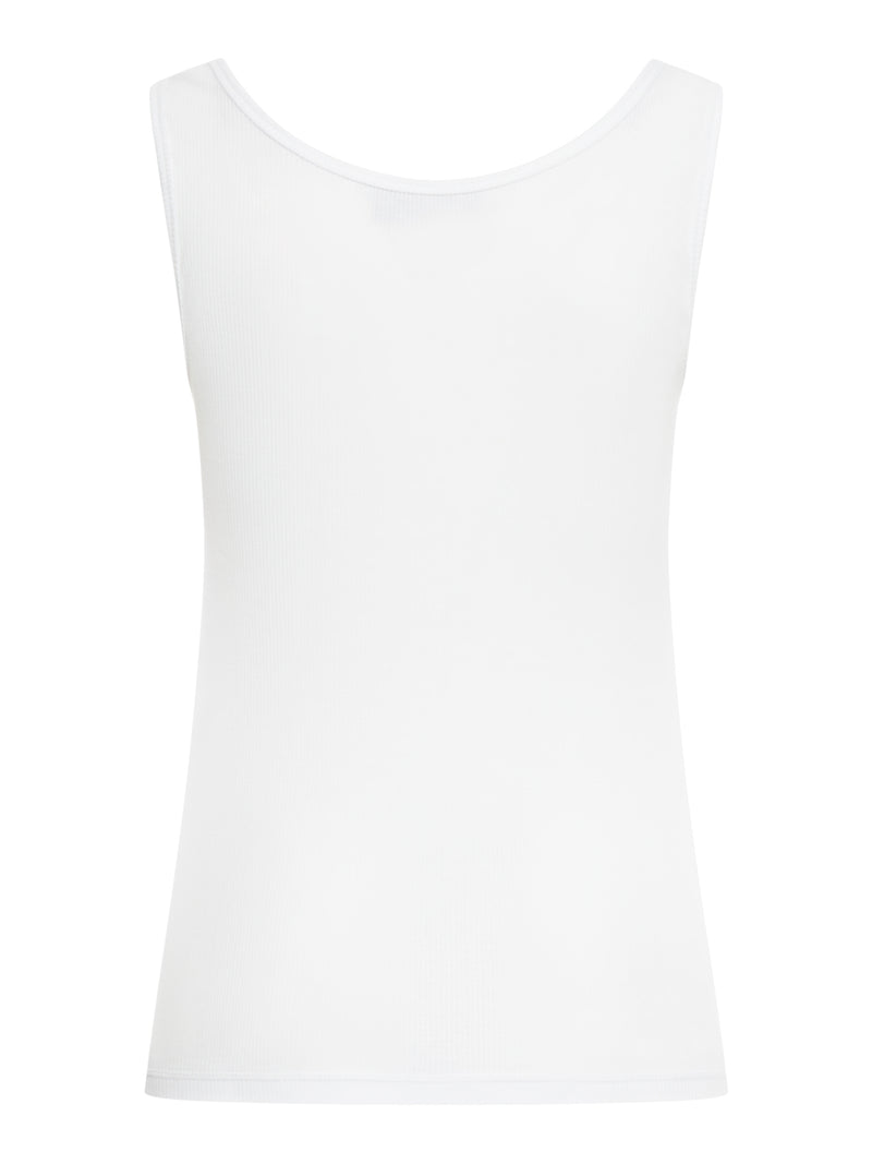 Gucci Women Ribbed Cotton Tank Top With Gucci Print