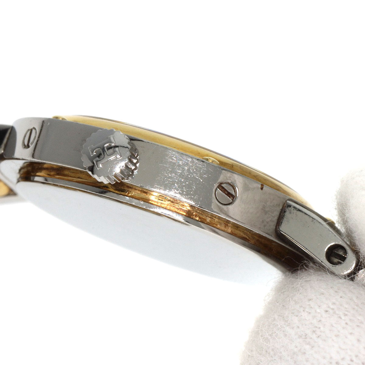 HERMES Watches Quartz Stainless Steel , SSxGP gold Clipper Old Belt Ivory dial Women Used
