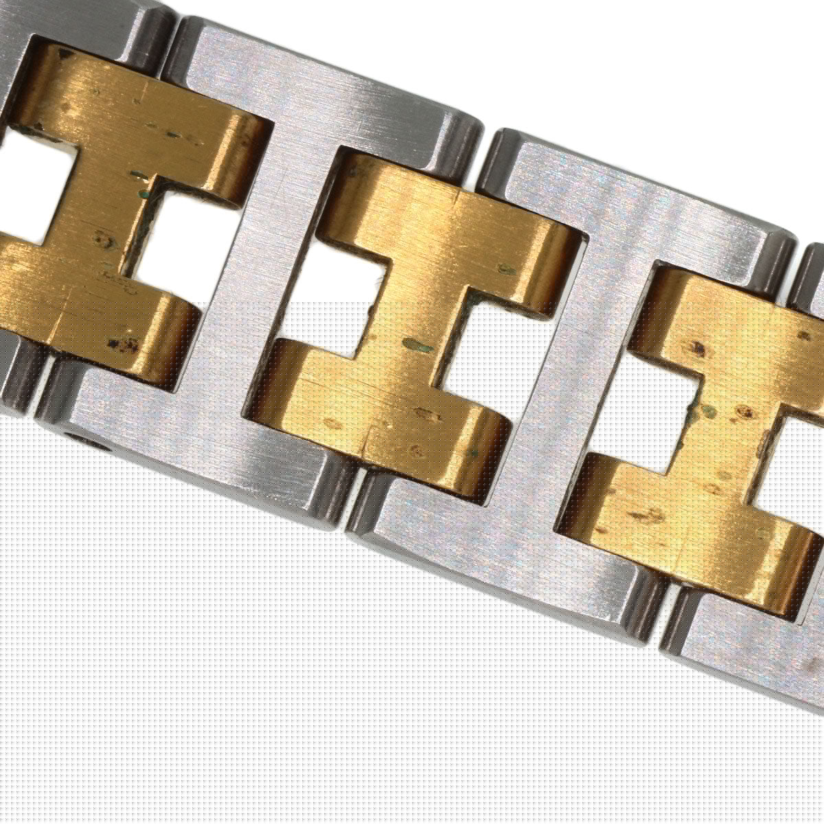 HERMES Watches Quartz Stainless Steel , SSxGP gold Clipper Old Belt Ivory dial Women Used