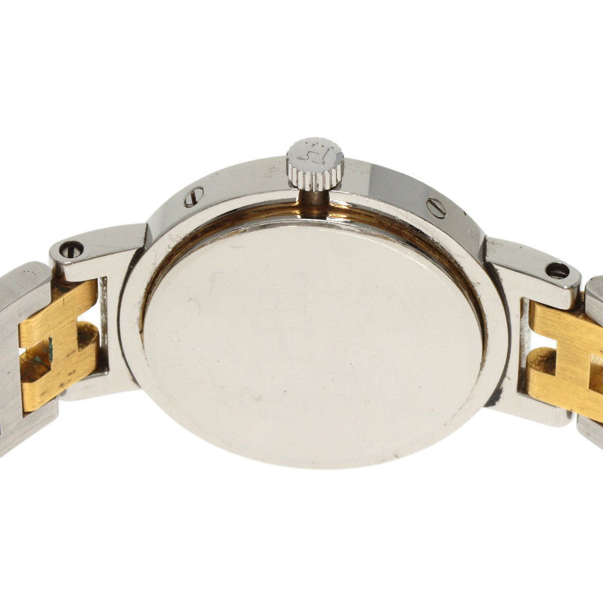 HERMES Watches Quartz Stainless Steel , SSxGP gold Clipper Old Belt Ivory dial Women Used