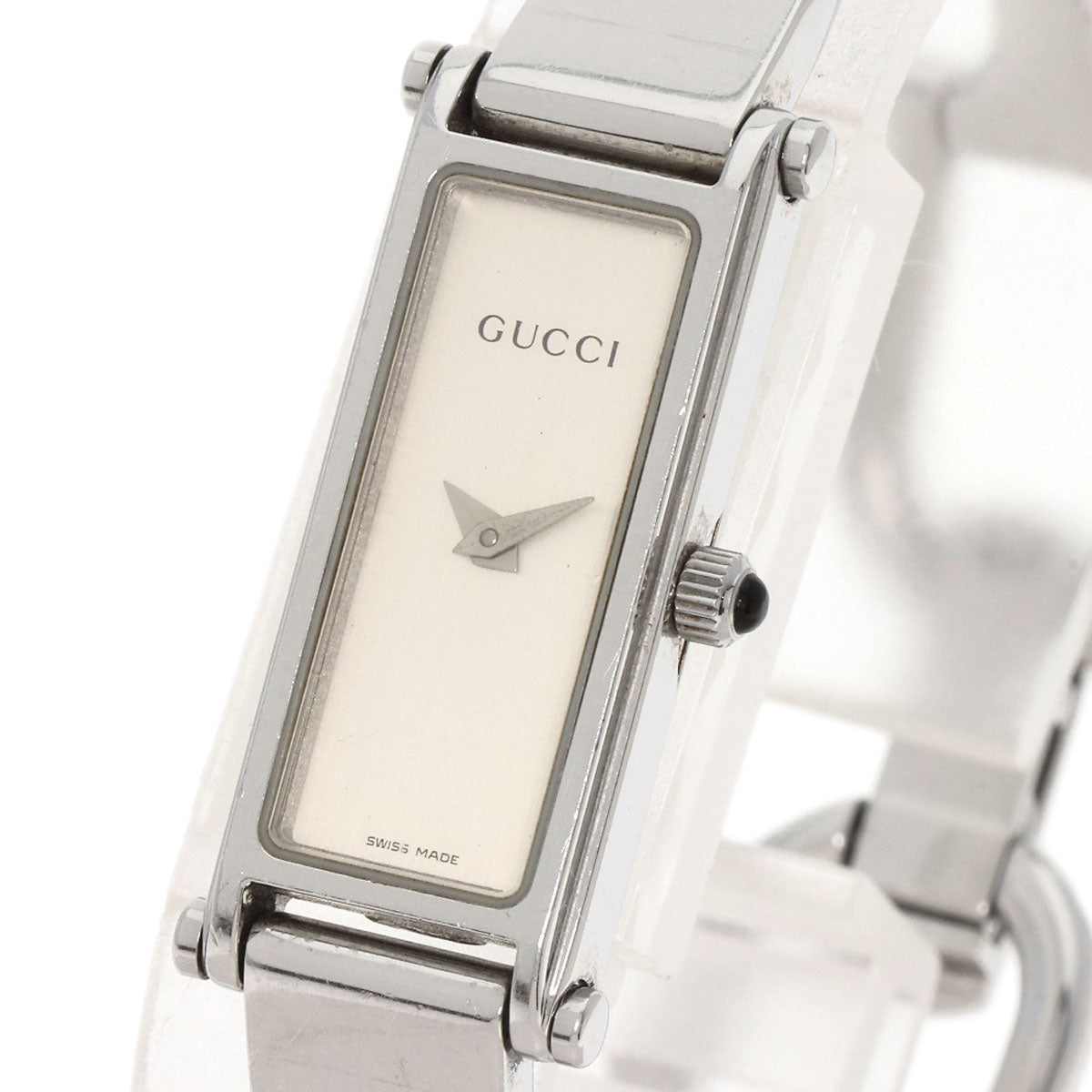 GUCCI Watches Quartz 1500L Stainless Steel Silver Square face Silver dial