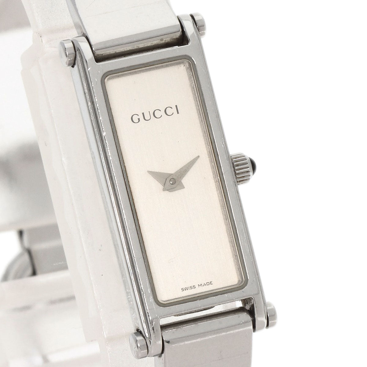 GUCCI Watches Quartz 1500L Stainless Steel Silver Square face Silver dial