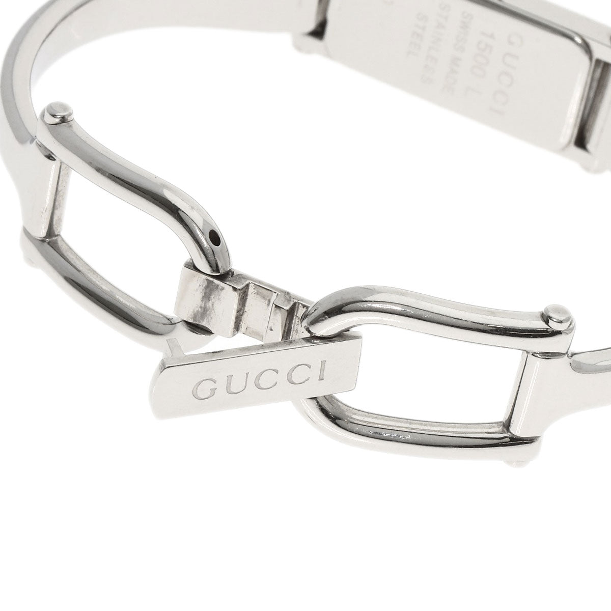 GUCCI Watches Quartz 1500L Stainless Steel Silver Square face Silver dial