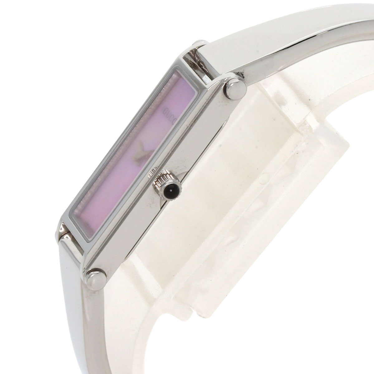 GUCCI Watches Quartz 1500L Stainless Steel , Stainless Steel Silver Square face Pink shell dial Women Used