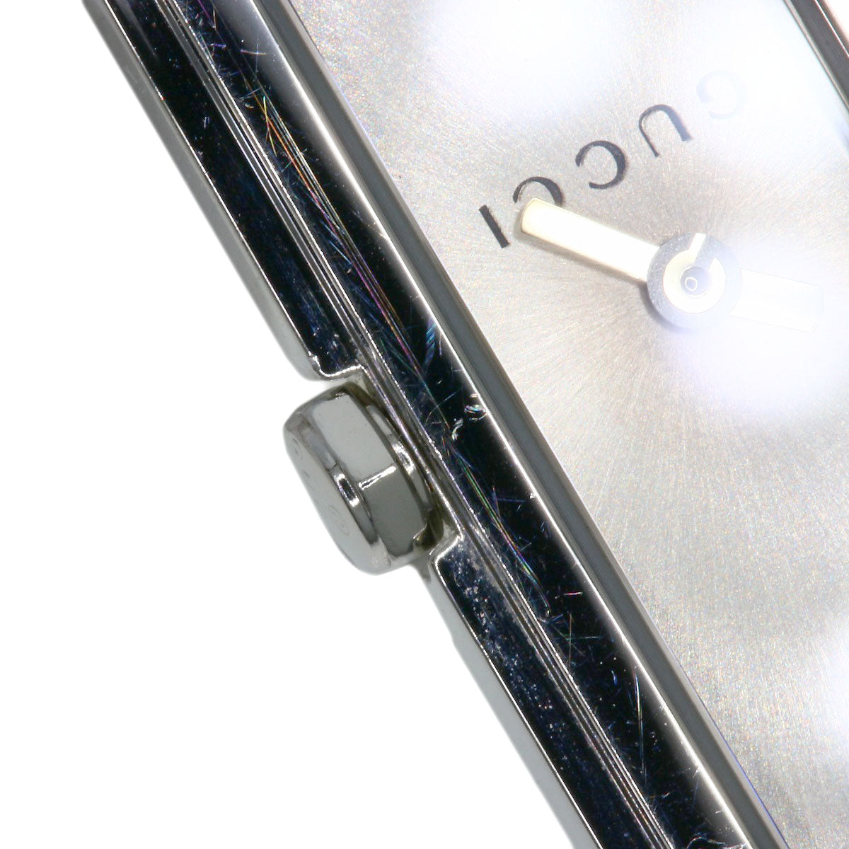GUCCI Watches Quartz 109 Stainless Steel , Stainless Steel Silver Square Face 2P Diamond Silver dial Women Used