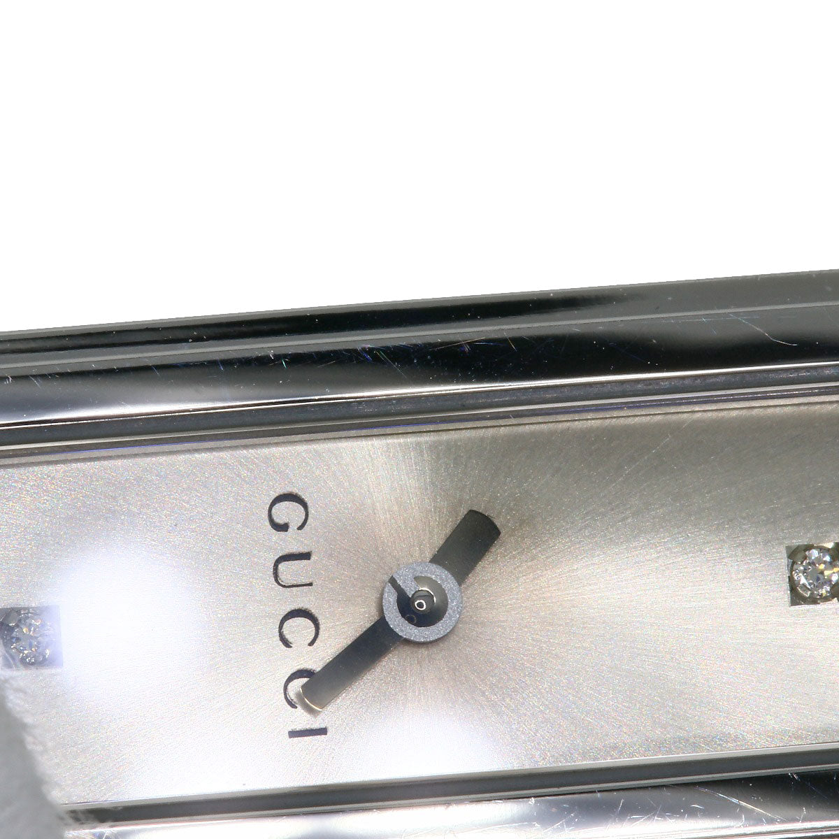 GUCCI Watches Quartz 109 Stainless Steel , Stainless Steel Silver Square Face 2P Diamond Silver dial Women Used