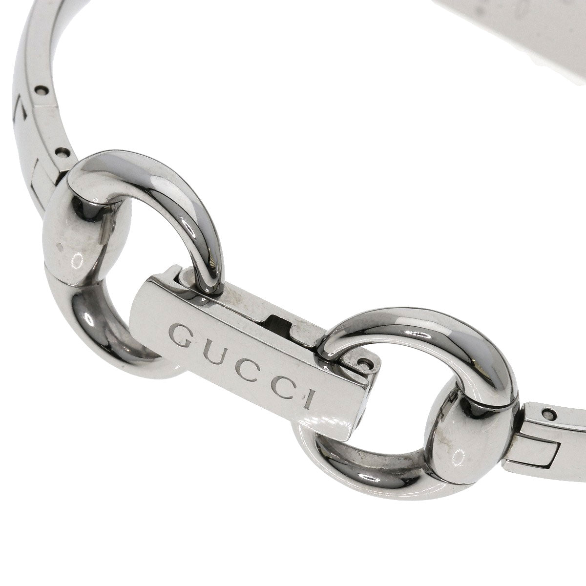 GUCCI Watches Quartz 109 Stainless Steel , Stainless Steel Silver Square Face 2P Diamond Silver dial Women Used