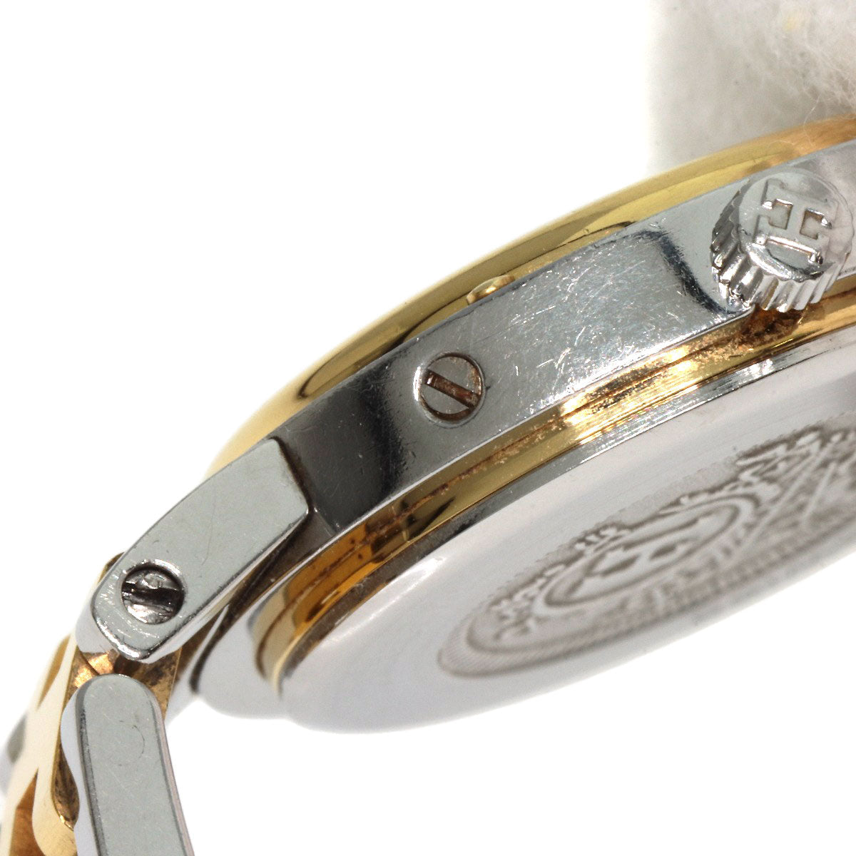 HERMES Watches Quartz Stainless Steel , SSxGP gold Clipper Ivory dial Women Used
